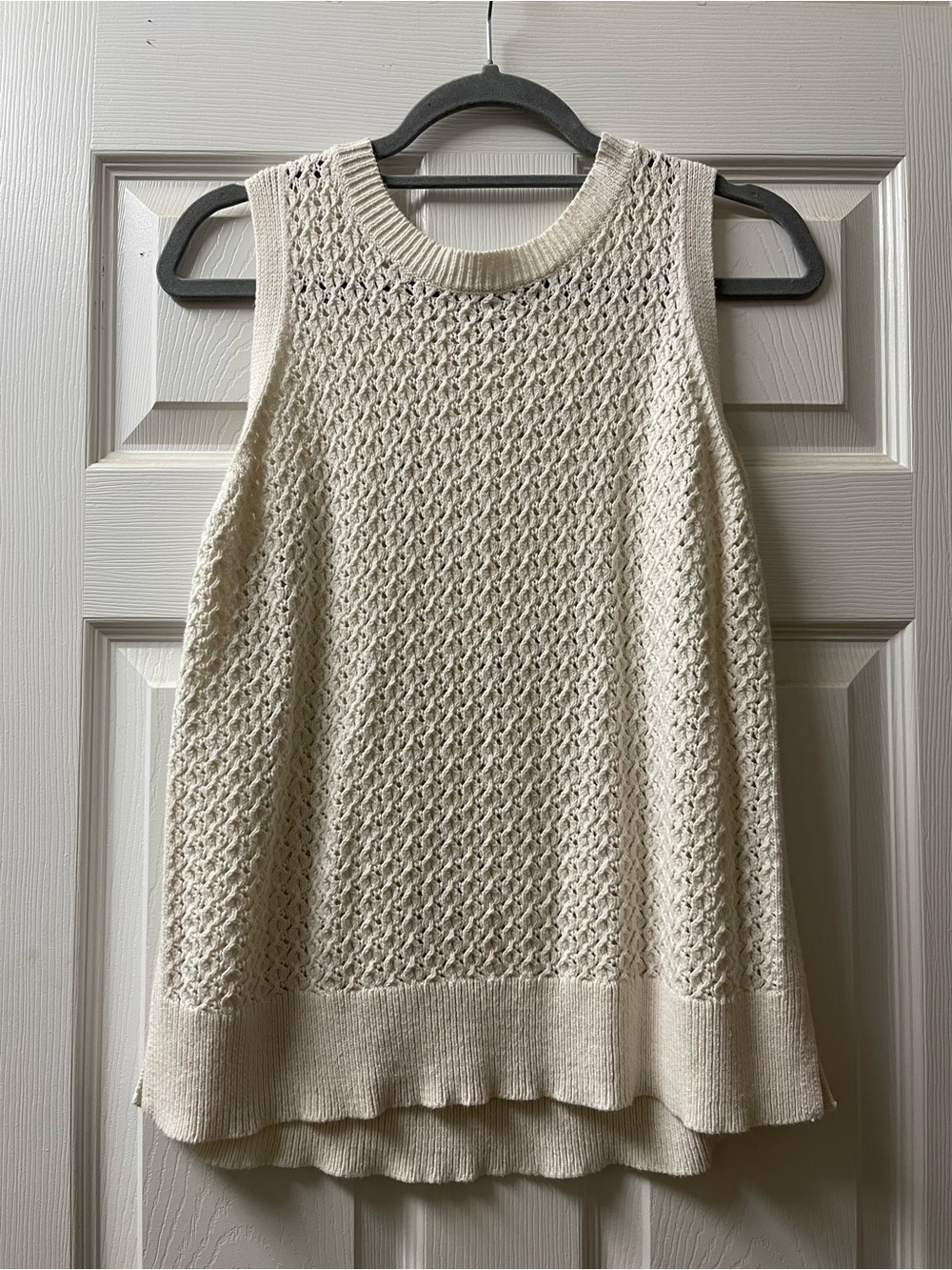 a new day Cream Openwork Knit Tank Top